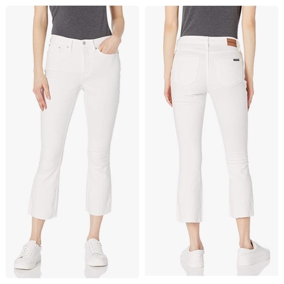 New Calvin Klein High Rise Kick Boot Jeans - Picture 1 of 4